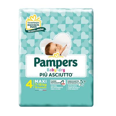 Pampers Baby Dry Pannolini Downcount Maxi 18 Pezzi