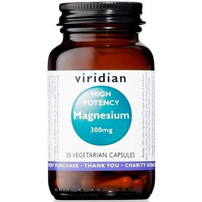 Viridian Magnesium 300 Mg High Potency 30 Capsule Viridian Magnesio Superiore Alta Concentrazione