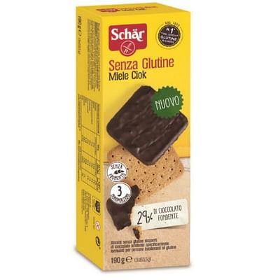 Schar Miele Ciok Biscotti Al Miele Ricoperti Di Cioccolato Fondente 3 Porzioni Da 63,5 G